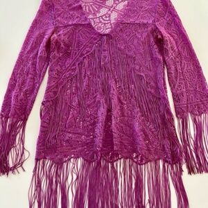 Vivienne Tam lace fringe top